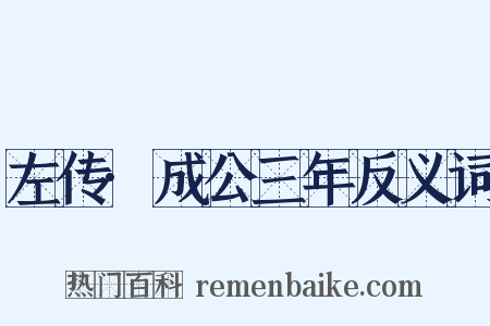 左传·成公三年反义词是什么意思的图片